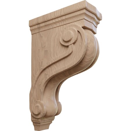 Ekena Millwork 3 7/8"W x 8"D x 13"H Boston Traditional Scroll Corbel, Mahogany COR03X08X13TSGM
